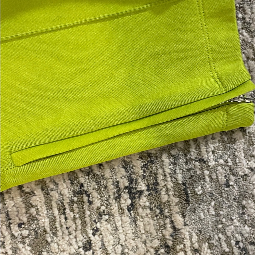 Bottega Veneta Neon Lime Track Pants with Green Side Stripes - Picture 4 of 6